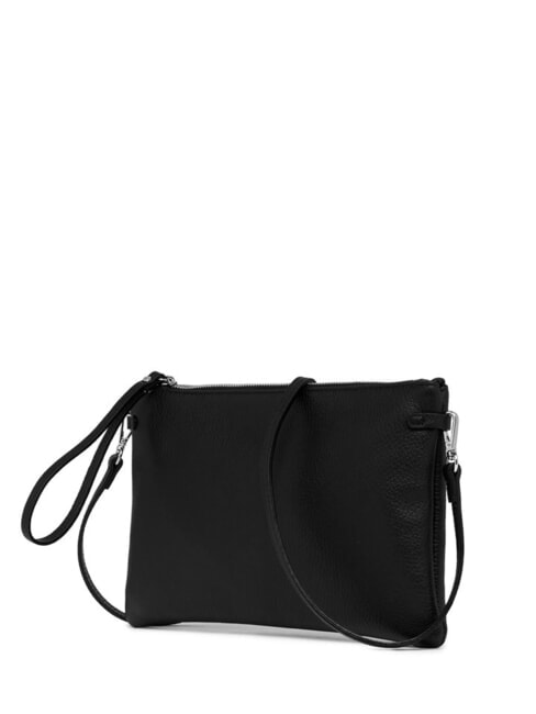 HERMY Borsa busta in pelle con tracolla Nero - Borse Donna
