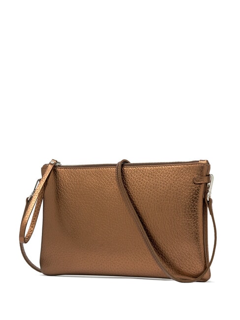 HERMY Borsa busta in pelle metallizzata toasted - Borse Donna