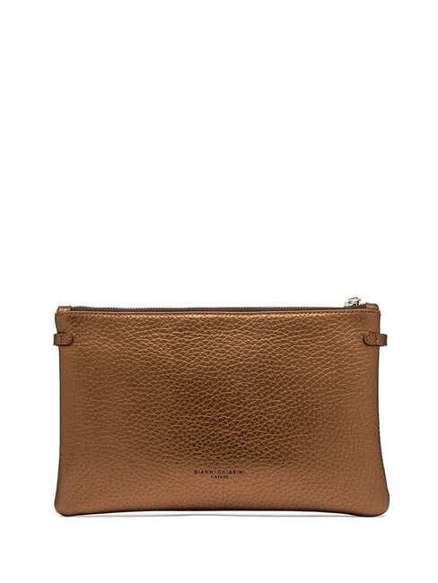 HERMY Borsa busta in pelle metallizzata toasted - Borse Donna