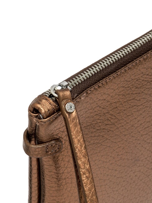 HERMY Borsa busta in pelle metallizzata toasted - Borse Donna
