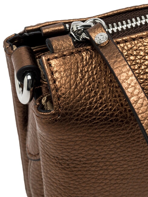 THREE Borsa a tracolla in pelle metallizzata toasted - Borse Donna