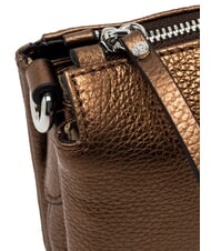 GIANNI CHIARINI THREE Borsa a tracolla in pelle metallizzata toasted - Borse Donna - 4