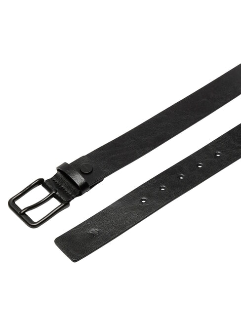 CKJ PIN BUCKLE Cintura in pelle accorciabile black/matte black - Cinture