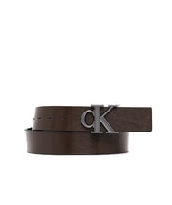 CALVIN KLEIN CKJ PLAQUE Cintura double face accorciabile black/delicioso/matte gunmetal - Cinture - 2