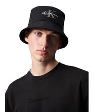 CALVIN KLEIN CKJ MONO LOGO Cappello modello bucket in cotone na black - Cappelli - 4
