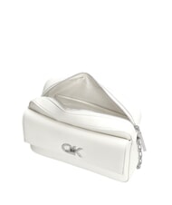 CALVIN KLEIN CK RE-LOCK Borsa a tracolla con tasca lily white - Borse Donna - 5