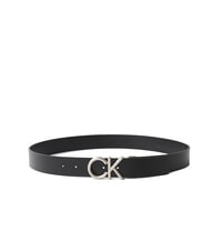 CALVIN KLEIN CK HALLMARK LOGO Cintura in pelle stampa lucertolina - Cinture