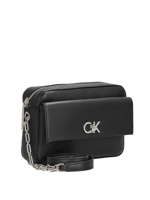 CK RE-LOCK Borsa a tracolla con tasca na black - Borse Donna
