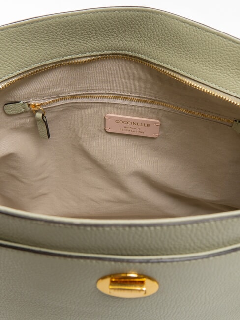 LIYA Borsa a spalla in pelle martellata celadon green - Borse Donna