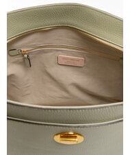 COCCINELLE LIYA Borsa a spalla in pelle martellata celadon green - Borse Donna - 6