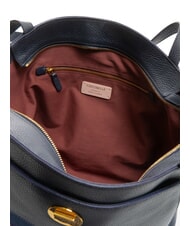 COCCINELLE LIYA Borsa a spalla in pelle martellata midnight blue - Borse Donna - 6