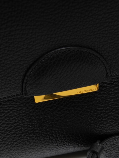 TALEA Borsa a cartelletta in pelle con tracolla Nero - Borse Donna