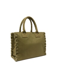 PINKO BEACH Borsa shopping in canvas riciclato oliva gotico-antique gold - Borse Donna - 2