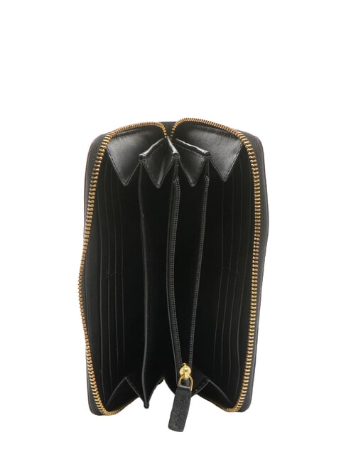CARLOTTA Portafoglio grande zip around Nero Oro - Portafogli Donna