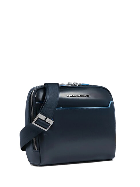 BLUE SQUARE Borsello in pelle blu - Tracolle Uomo