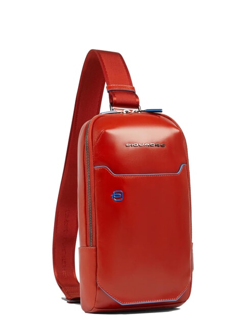 BLUE SQUARE Zaino borsello monospalla in pelle cuoio4 - Tracolle Uomo