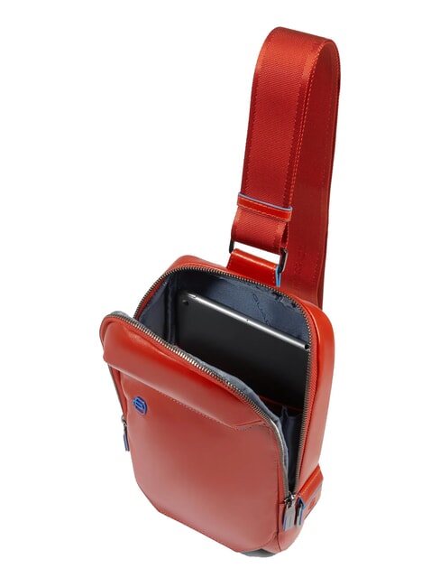 BLUE SQUARE Zaino borsello monospalla in pelle cuoio4 - Tracolle Uomo