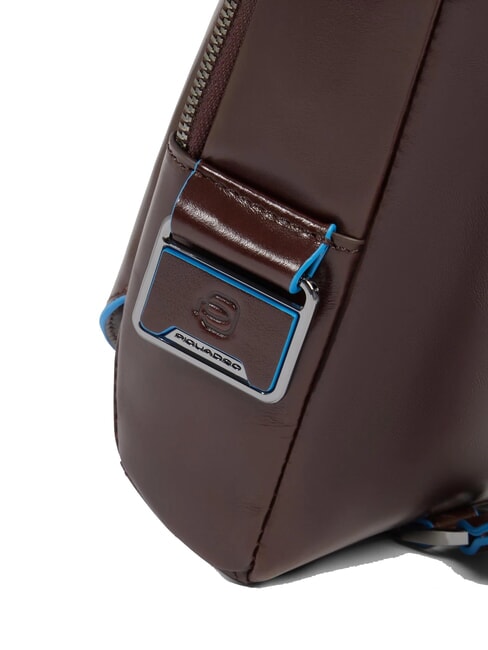 BLUE SQUARE Zaino borsello monospalla in pelle MOGANO - Tracolle Uomo