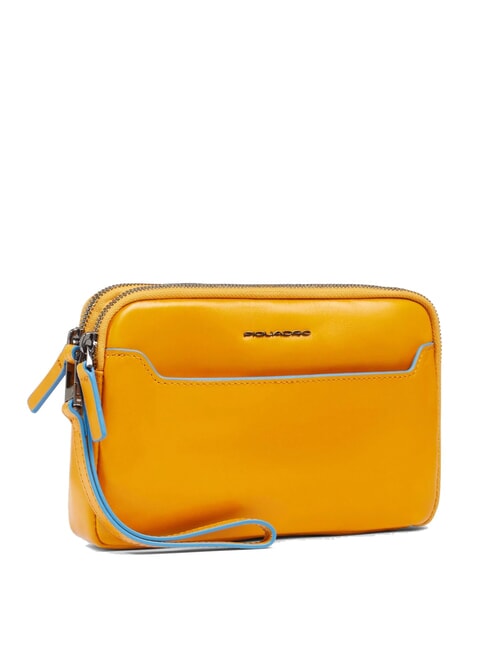 BLUE SQUARE Pochette da uomo in pelle Giallo - Porta tablet & Organizer