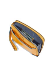 PIQUADRO BLUE SQUARE Pochette da uomo in pelle Giallo - Porta tablet & Organizer - 4