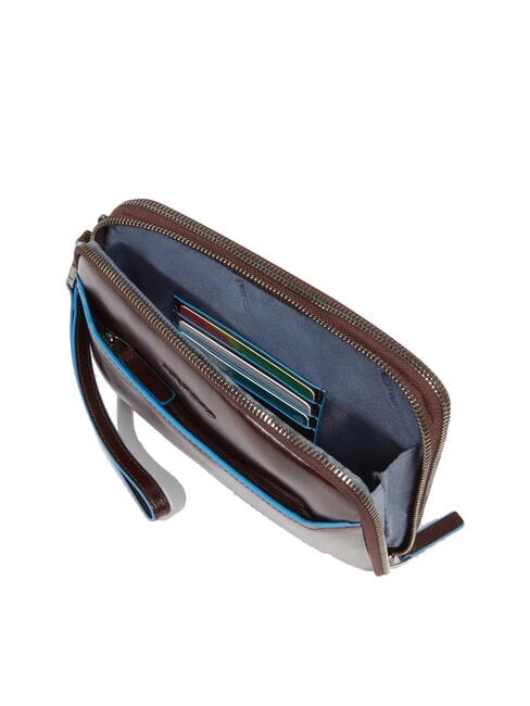 BLUE SQUARE Pochette da uomo in pelle MOGANO - Porta tablet & Organizer