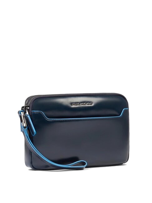 BLUE SQUARE Pochette da uomo in pelle blu - Porta tablet & Organizer