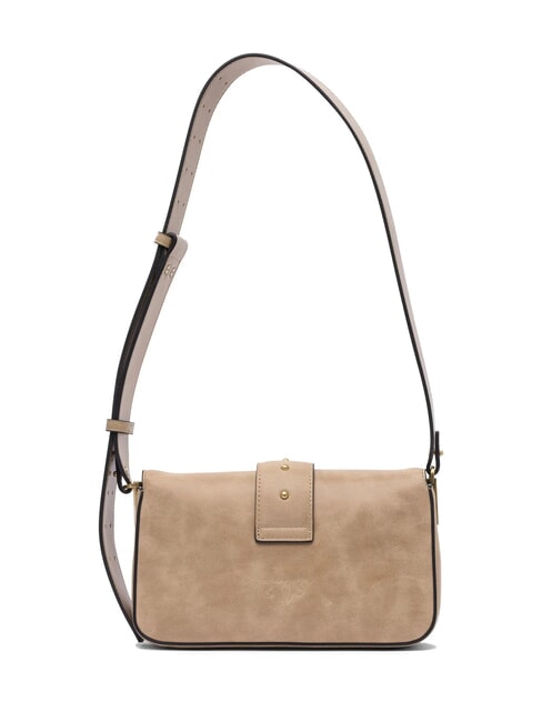LOVE ONE MINI Mini Bag a tracolla, in pelle beige-grigio fumo-antique gold - Borse Donna