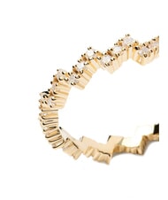 PDPAOLA THE NEW ESSENTIALS THE ZIPPER Anello placcato oro con zirconi - Anelli