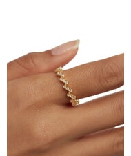 PDPAOLA THE NEW ESSENTIALS THE ZIPPER Anello placcato oro con zirconi oro - Anelli - 3