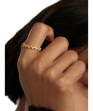 PDPAOLA THE NEW ESSENTIALS THE ZIPPER Anello placcato oro con zirconi oro - Anelli - 4