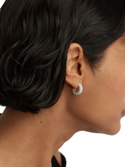 THE NEW ESSENTIALS KING Orecchini a cerchio bombati argento - Orecchini
