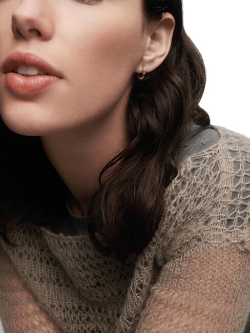 COLOR LOTUS MINI Orecchini a cerchio piccoli con pietre oro - Orecchini