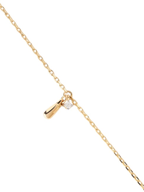 THE NEW ESSENTIALS KIRA Bracciale a catena con zirconi rotondi e ciondolo a goccia oro - Bracciali Donna