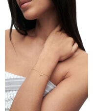 PDPAOLA THE NEW ESSENTIALS KIRA Bracciale a catena con zirconi rotondi e ciondolo a goccia oro - Bracciali Donna - 4