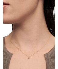 PDPAOLA COLOR GREY FLEUR Collana ciondolo con zircone e griffe oro - Collane - 4