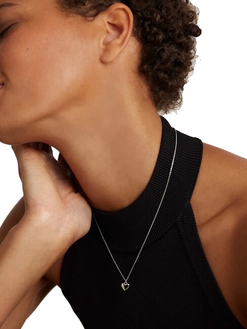 L'ABSOLU ENGRAVE ME Collana in argento ciondolo cuore argento - Collane