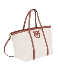 PINKO MIRANDA Shopping Bag con tracolla mult.beige/cuoio-antique gold - Borse Donna - 2