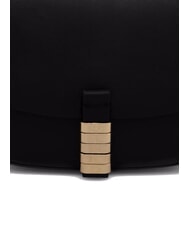 PINKO SADDLE Borsa a tracolla piccola in pelle nero limousine-mix gal. gold-n - Borse Donna - 3