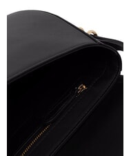 PINKO SADDLE Borsa a tracolla piccola in pelle nero limousine-mix gal. gold-n - Borse Donna - 4