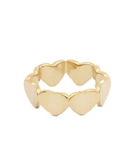 GUESS LOVELY Anello con cuori smaltati e zirconi ylw gold/turquoise - Anelli - 2