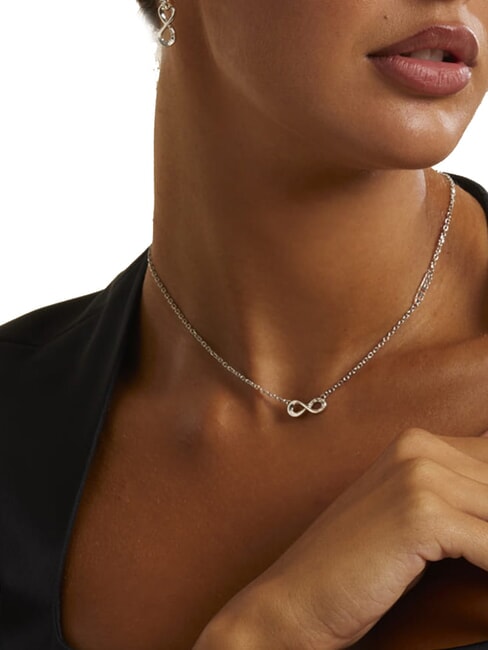 ENDLESS DREAM Collana con charm infinito e zirconi SILVER - Collane