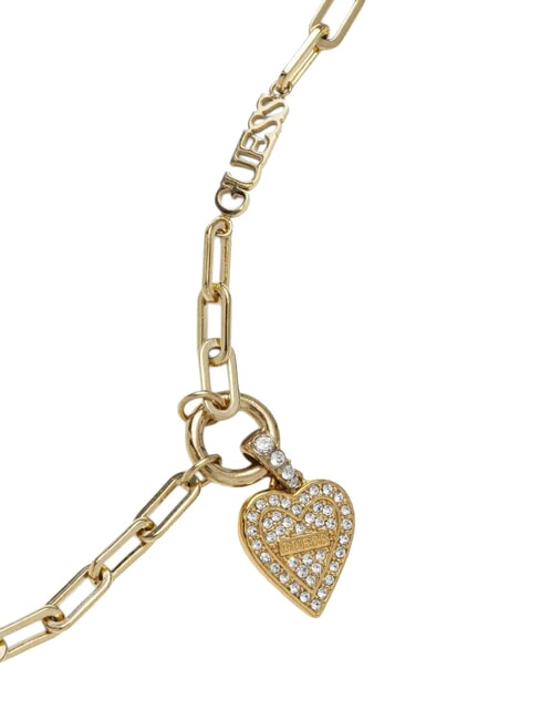 LOVE ME TENDER Collana con cuore e zirconi yellow gold - Collane