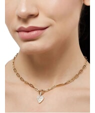 GUESS LOVE ME TENDER Collana con cuore e zirconi yellow gold - Collane - 3