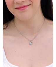 GUESS LOVELY Collana con charm cuore e zirconi SILVER - Collane - 3