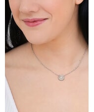 GUESS LOVE Collana con charm rotondo e zirconi SILVER - Collane - 2