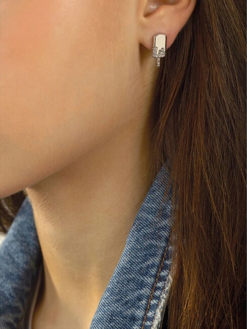 I MELT FOR YOU Orecchini a gelato con cristalli SILVER - Orecchini