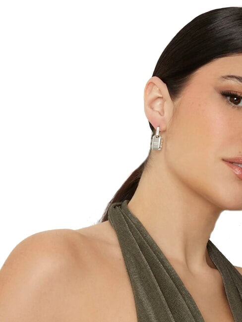 HASHTAG Orecchini con pendenti logati SILVER - Orecchini