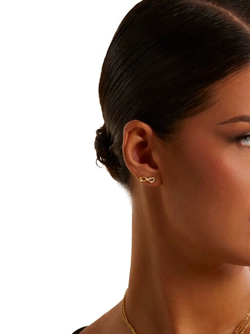 ENDLESS DREAM Orecchini simbolo infinito con zirconi yellow gold - Orecchini