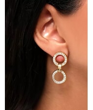 GUESS CIRCLE LIGHTS Orecchini a due cerchi con zirconi - Orecchini
