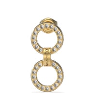 GUESS CIRCLE LIGHTS Orecchini a due cerchi con zirconi yellow gold - Orecchini - 3